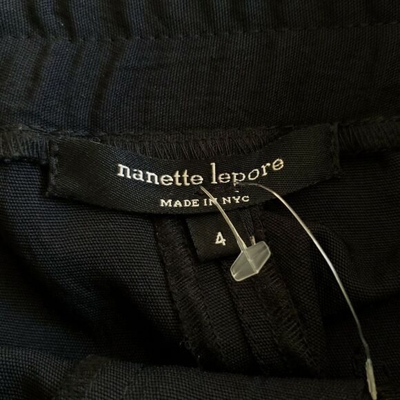 NANETTE LEPORE Relic structured relaxed fit cargo pants in black Size 4 NEW - Picture 7 of 9